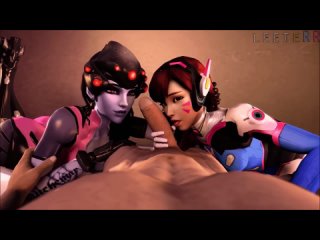 omg an overwatch pmv with d va and widowmaker upscaled 1080p